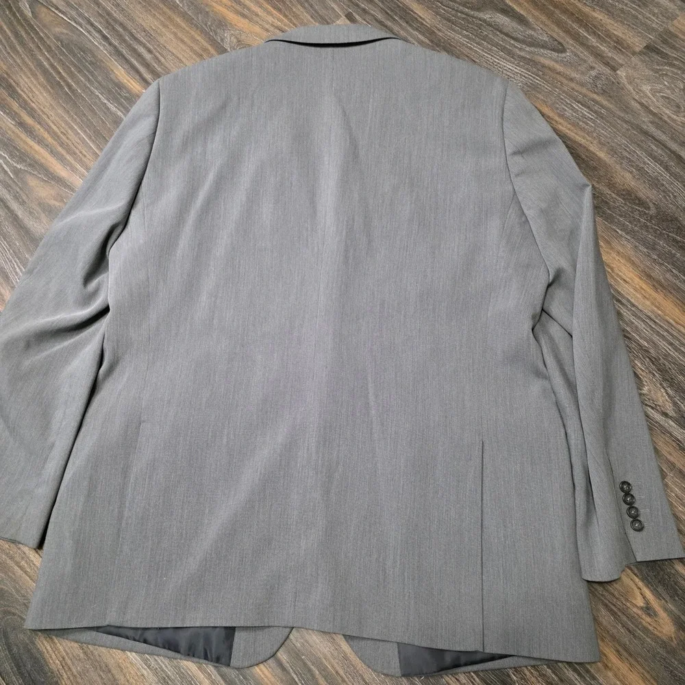 Nautica‎ Mens Gray Heathered Two Button Stretch Blazer Sport Coat  48L